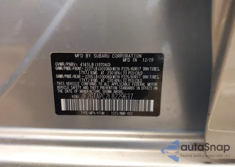 2020 Subaru Crosstrek Premium z USA, uszkodzony, nr VIN JF2GTAPC2L8229637